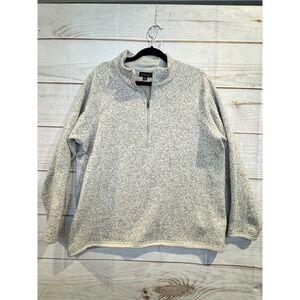 Stormpack XL Beige Speckled Fleece 1/4 Zip Pullover Sweater Jacket